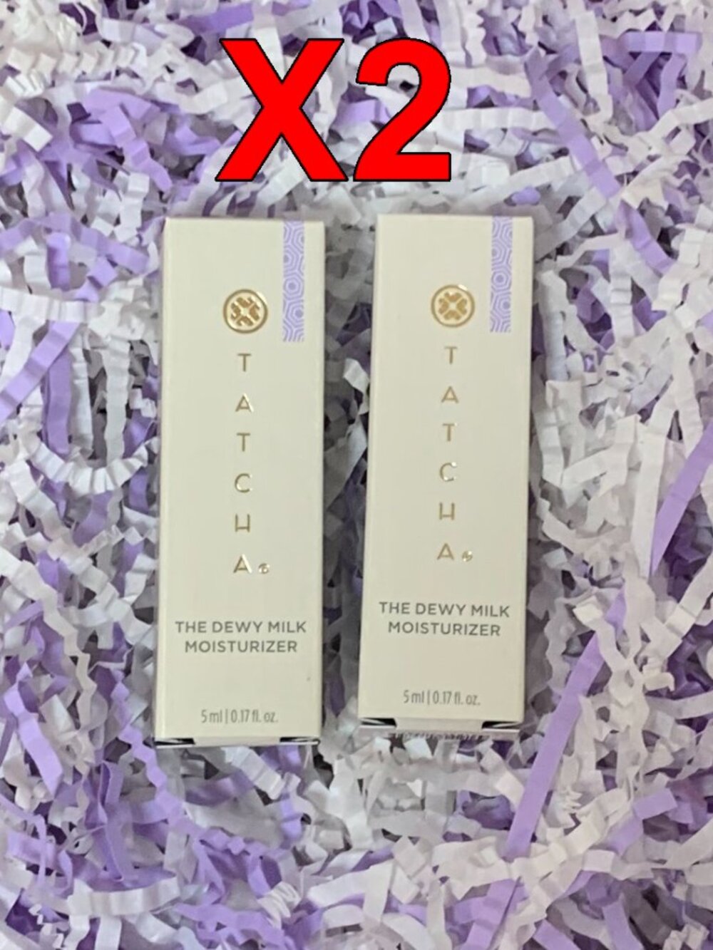 2 PACK Tatcha The Dewy Milk Moisturizer Travel Size NIB .34 oz Total